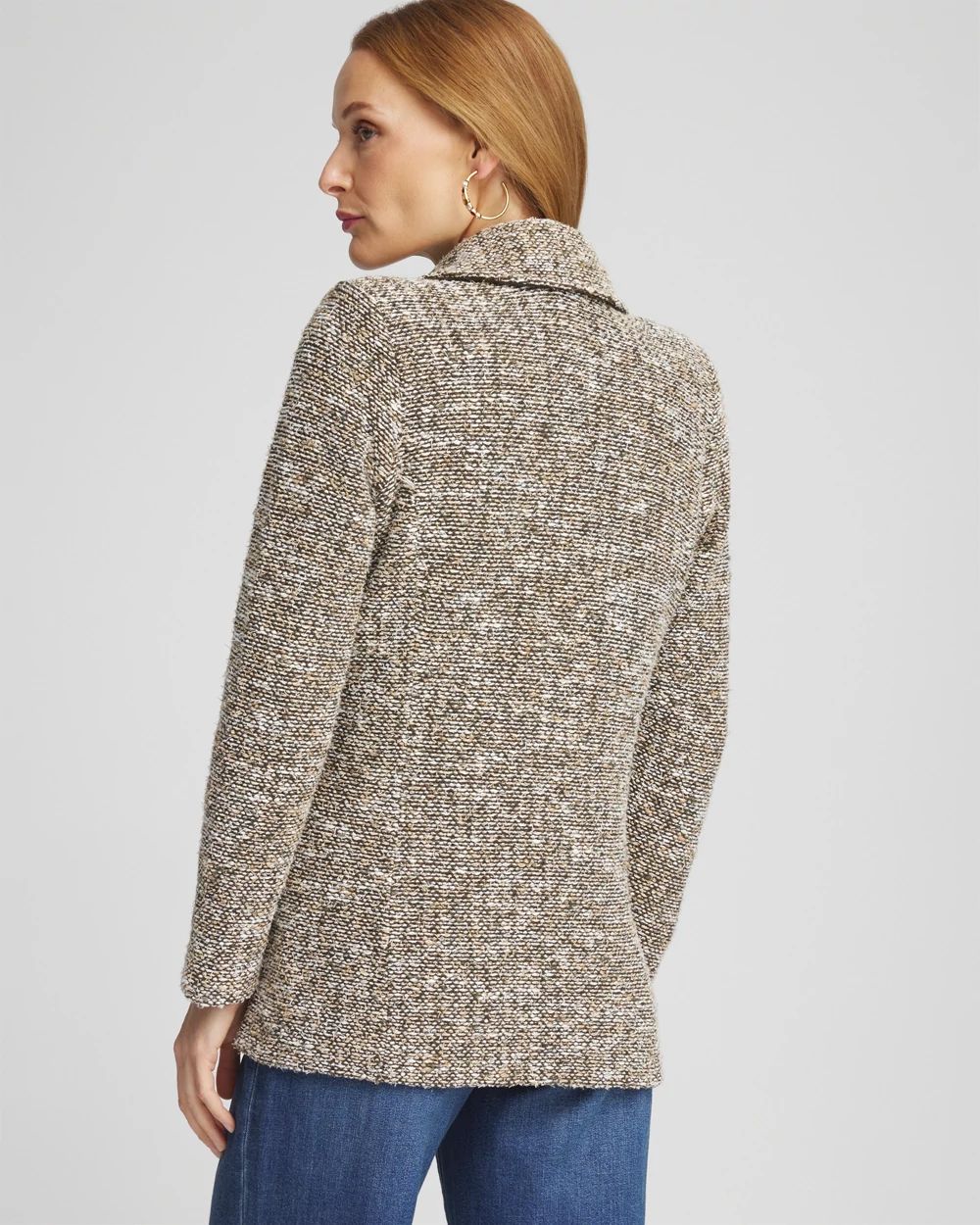 ジャケット・アウター theredthread S over tweed zip jacket THEREDTHREAD / ザレッドスレッド】S tweed jacket